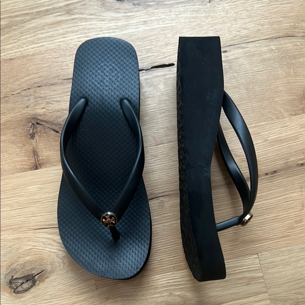 Tory Burch Women's Logo Wedge Platform Flip-Flops